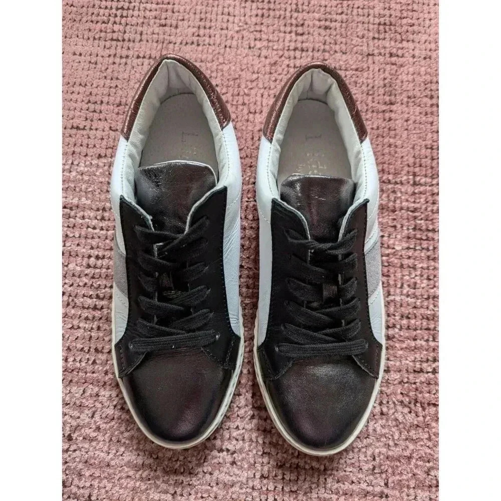 L'idea By Lori Leather Sneakers Size 38/7.5 - Picture 2 of 6